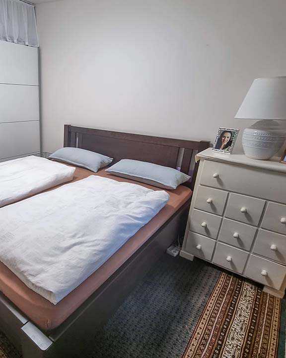 Drevostavba pohled do loznice